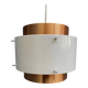 Metal, white and brass color pendant lamp by VEB 1960s