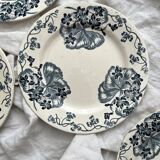 4 flat ironware plates “Les Violettes” Salins