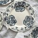 4 ironstone dinner plates “Les Violettes” Salins