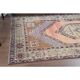 Vintage Turkish Oushak handmade wool cotton orange area rug 106x188