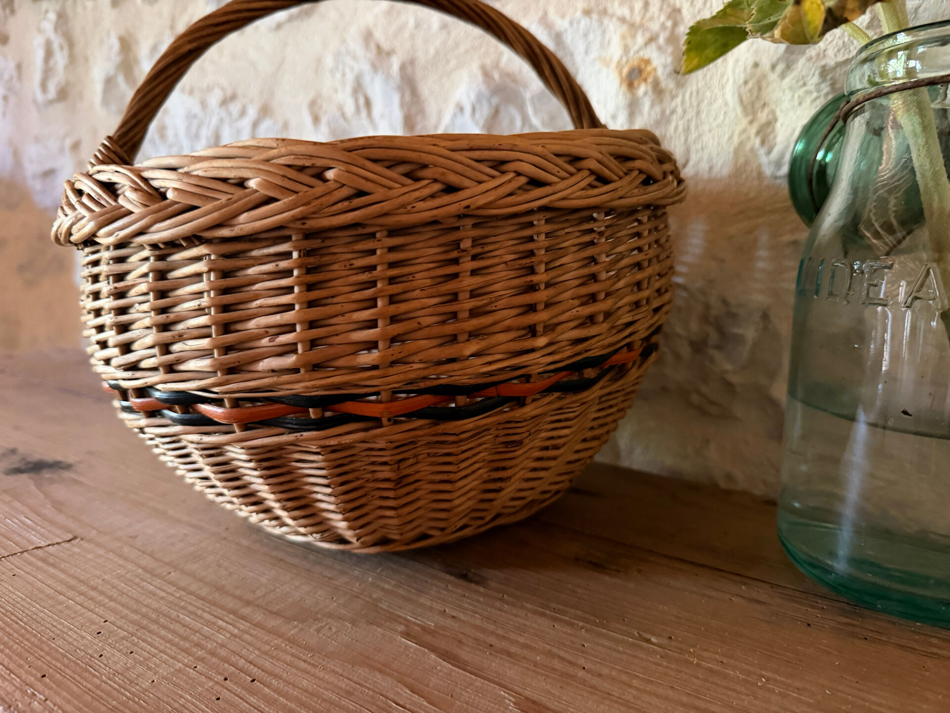 Vintage wicker basket