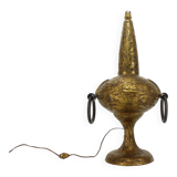Brutalist lamp in gilded bronze Max BRE 1970