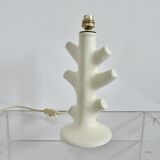 Matte white ceramic lamp 1960