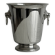 Shiny metal champagne bucket