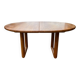 Grande table ovale extensible en orme massif – Travail français, années 197