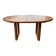 Grande table ovale extensible en orme massif – Travail français, années 197