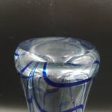 Blue Murano glass vase by Seguso, Italy 1970