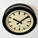 Large Industrial Brown Bakelite East German Wall Clock from GW, 1960s