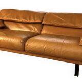 Camel leather sofa