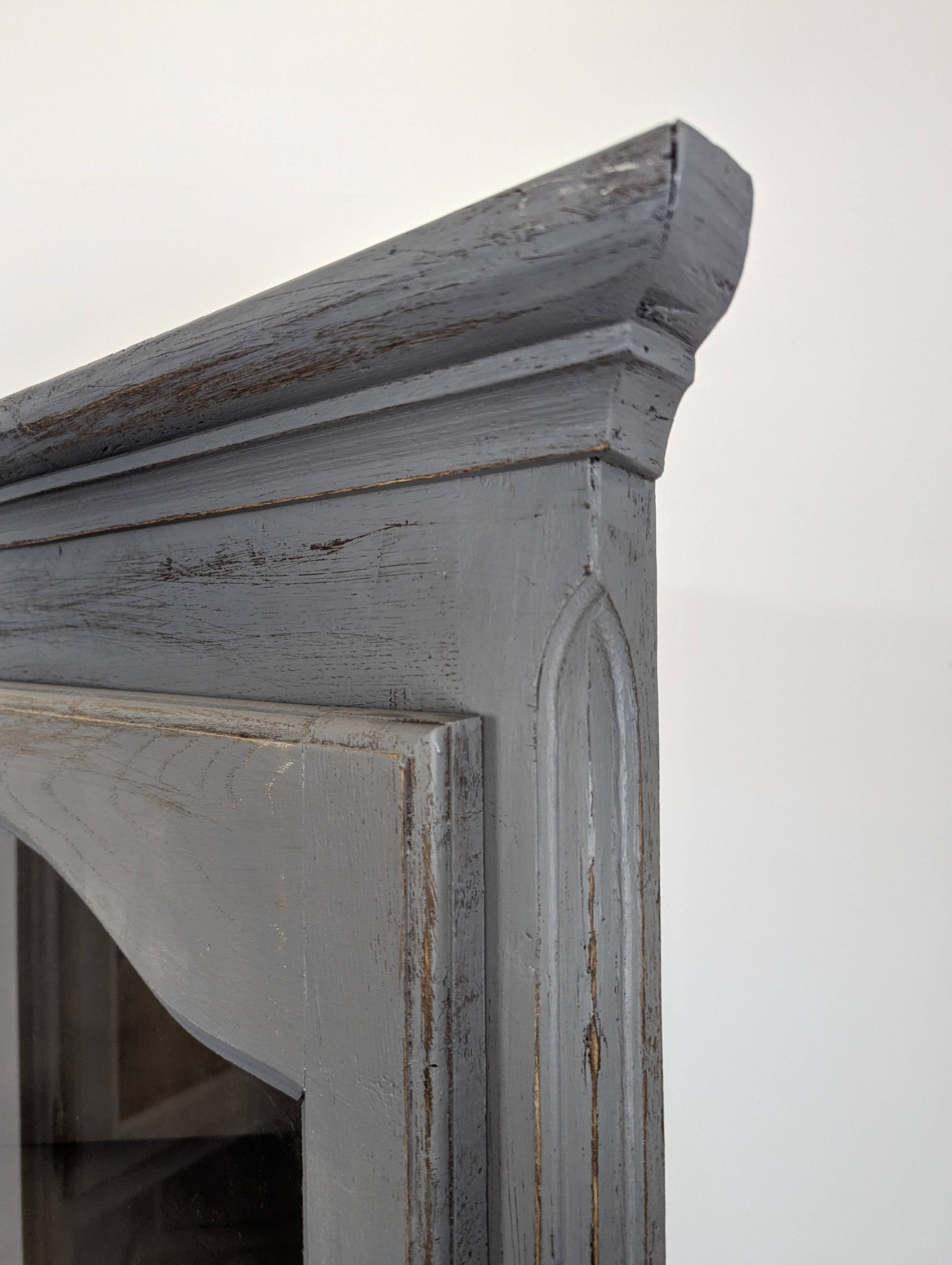 Pair of re-edged corner cabinets