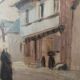 Petit tableau, rue de village en Bretagne