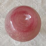 Pink glass paste vase
