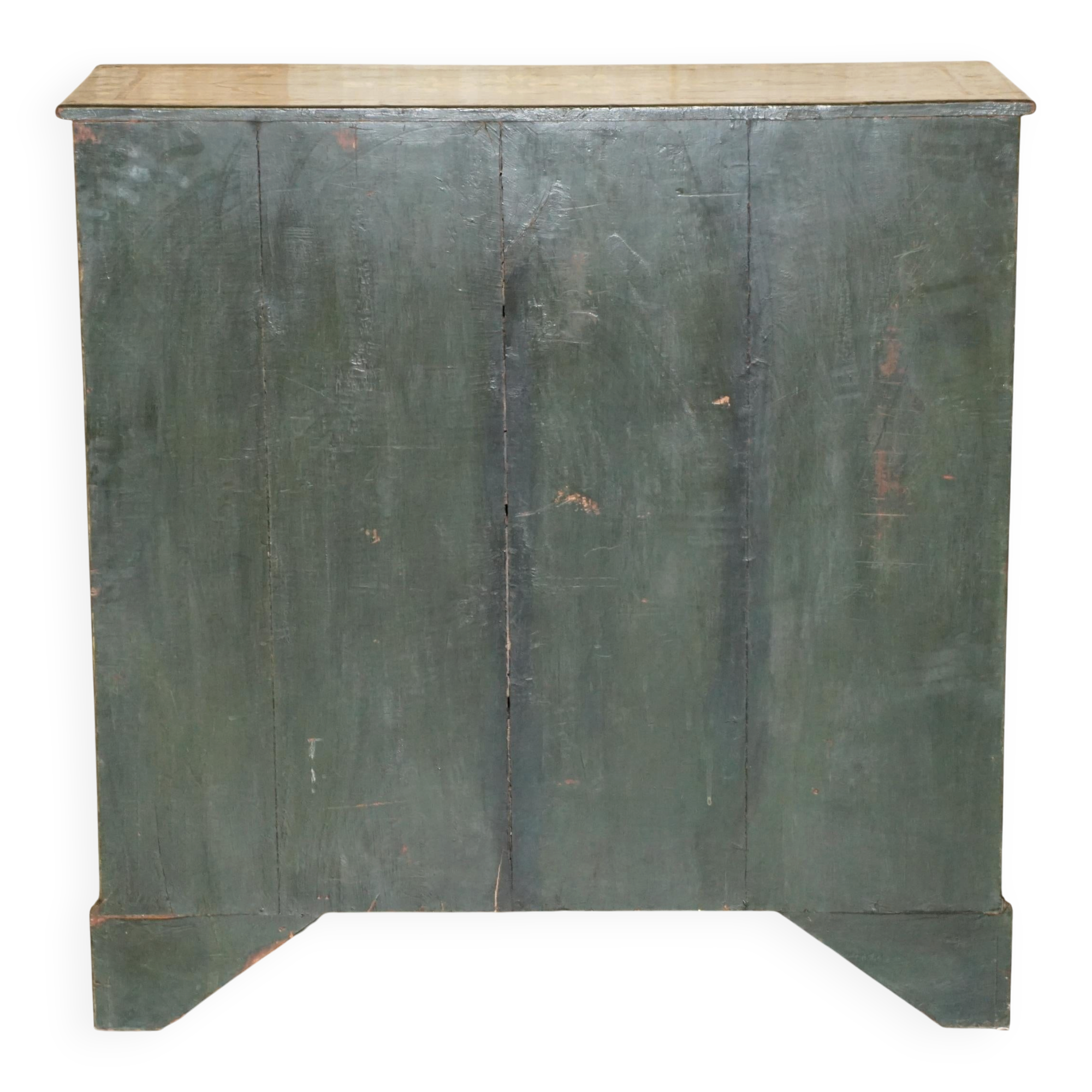 Antique Swedish commode hand-painted, two drawers out of three.
