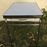 White vintage formica table 60s