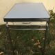 White vintage formica table 60s