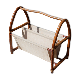 Porte revue rotin et jute