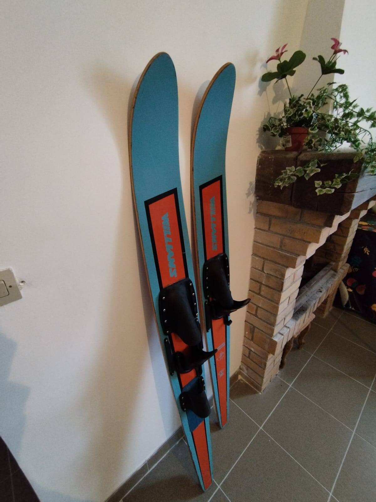 Pair of vintage water skis