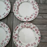 Ensemble de 4 assiettes plates cerise EIT England