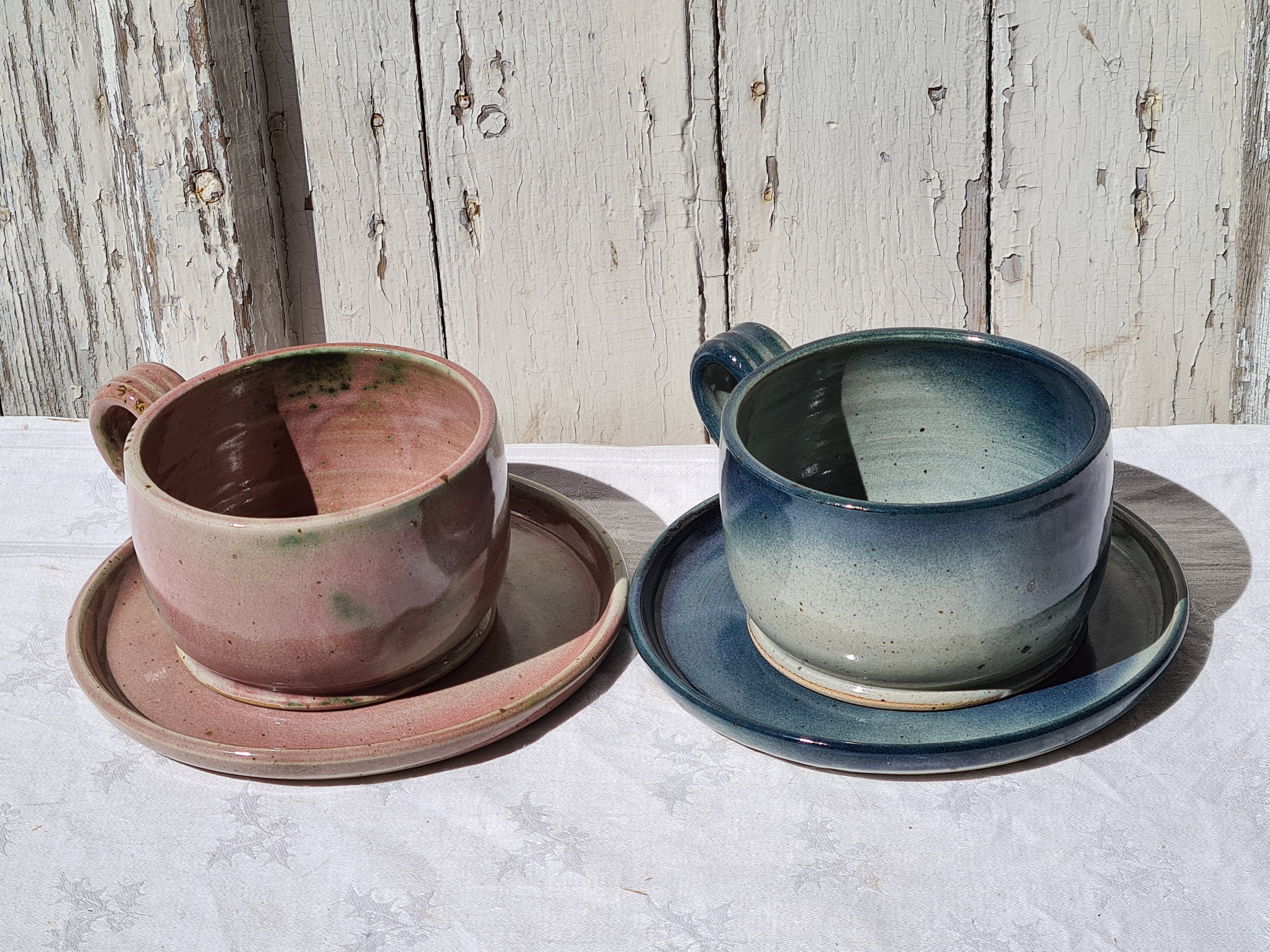 Pair of sandstone lunches