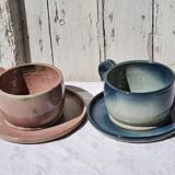 Pair of sandstone lunches