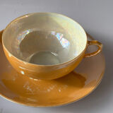 Lot de 3 tasses à café en porcelaine fine irisée 