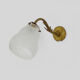 Art Deco wall lamp gooseneck brass