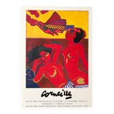 Guillaume Corneille (1922-2010) Large poster "Homage to Corneille 70 YEARS" - FIAC 1992