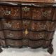 Dutch display cabinet in two parts made of marquetry wood.
