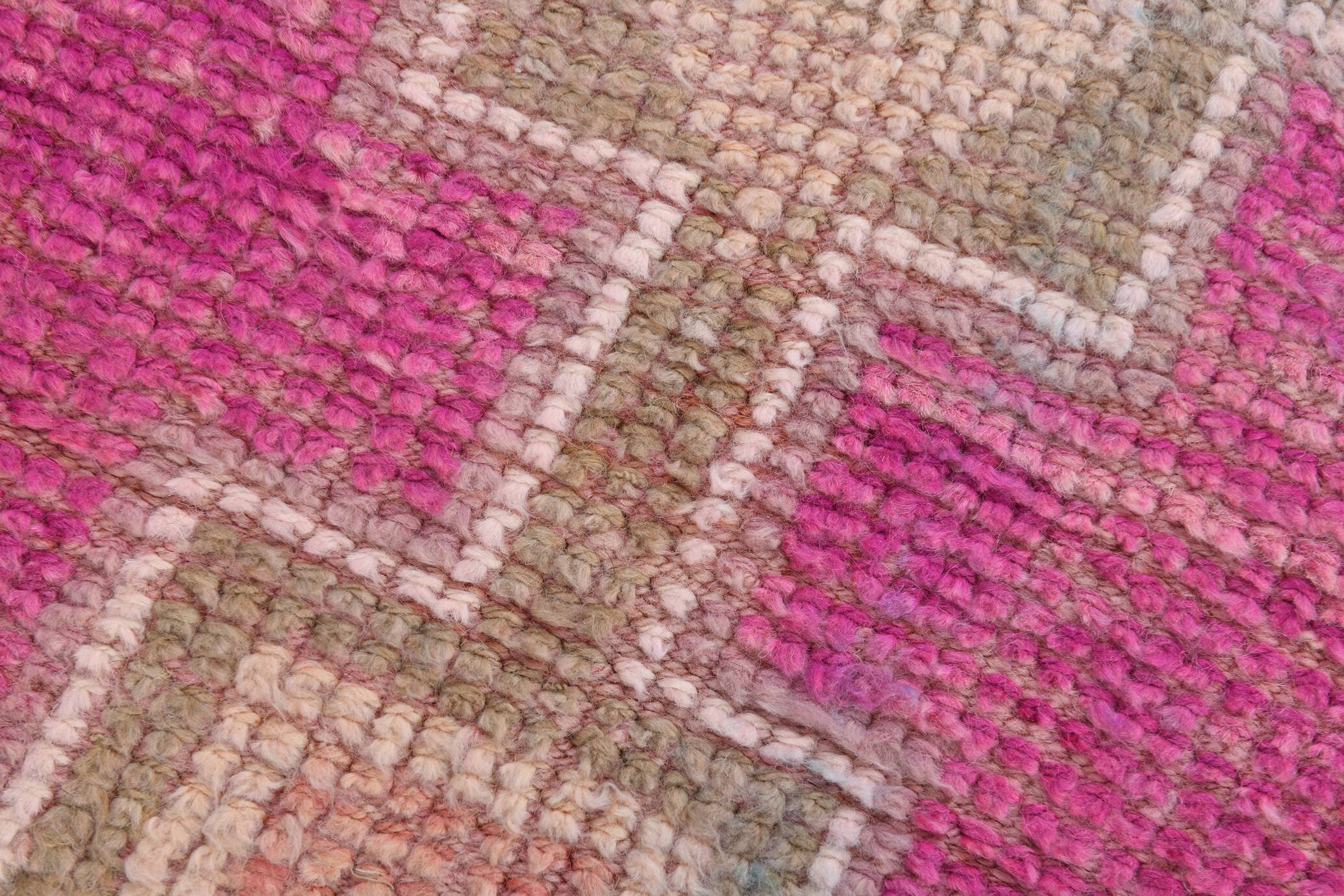 Faded Pink Geometric Style Vintage Runner Rug, Rug For Kitchen, 87x302