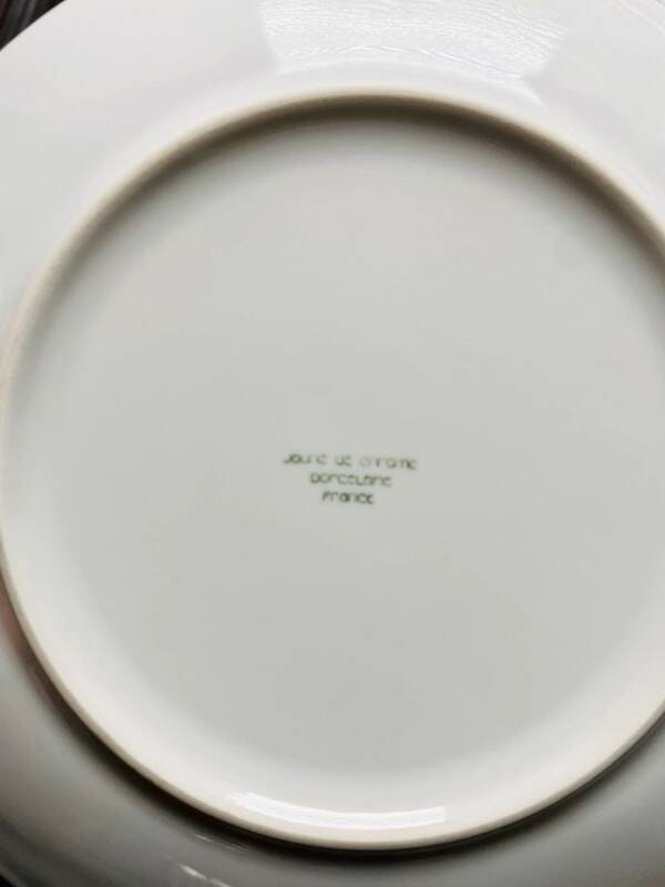 3 Dinner Plates 26 cm Yellow from Chrome - Limoges Porcelain