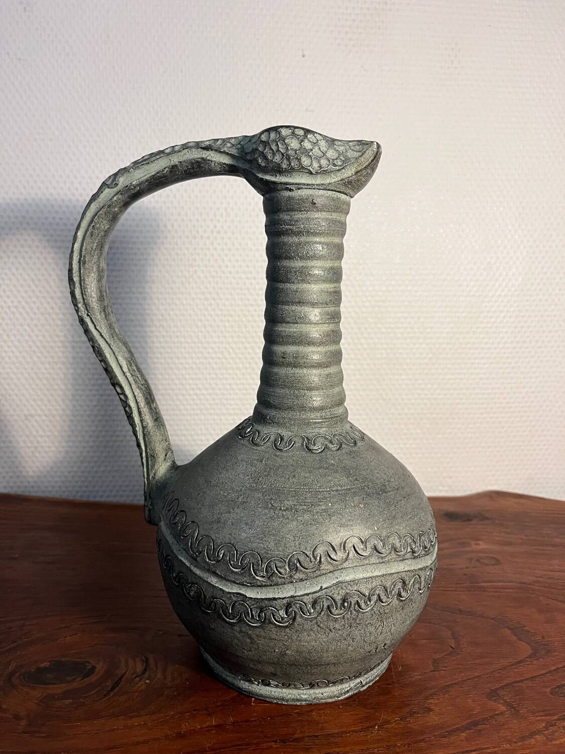Partenon Spanish Ceramic Pitcher Vase