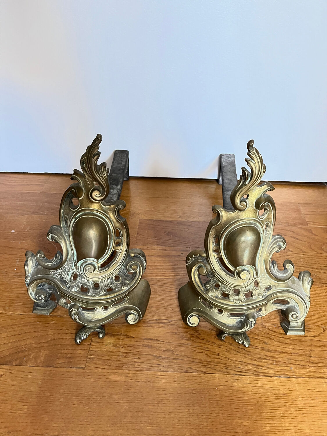 Pair of old andirons