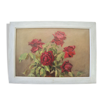 Ancient oil painting on canvas