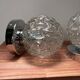 Pair of vintage glass globe chrome wall lights