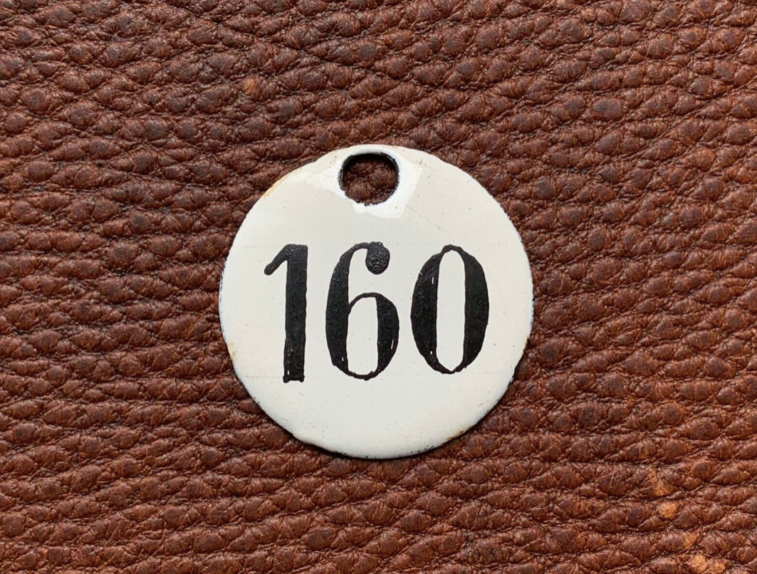 Vintage Enamel Train Seat Numbers from Europe Lucky Number House Number Room