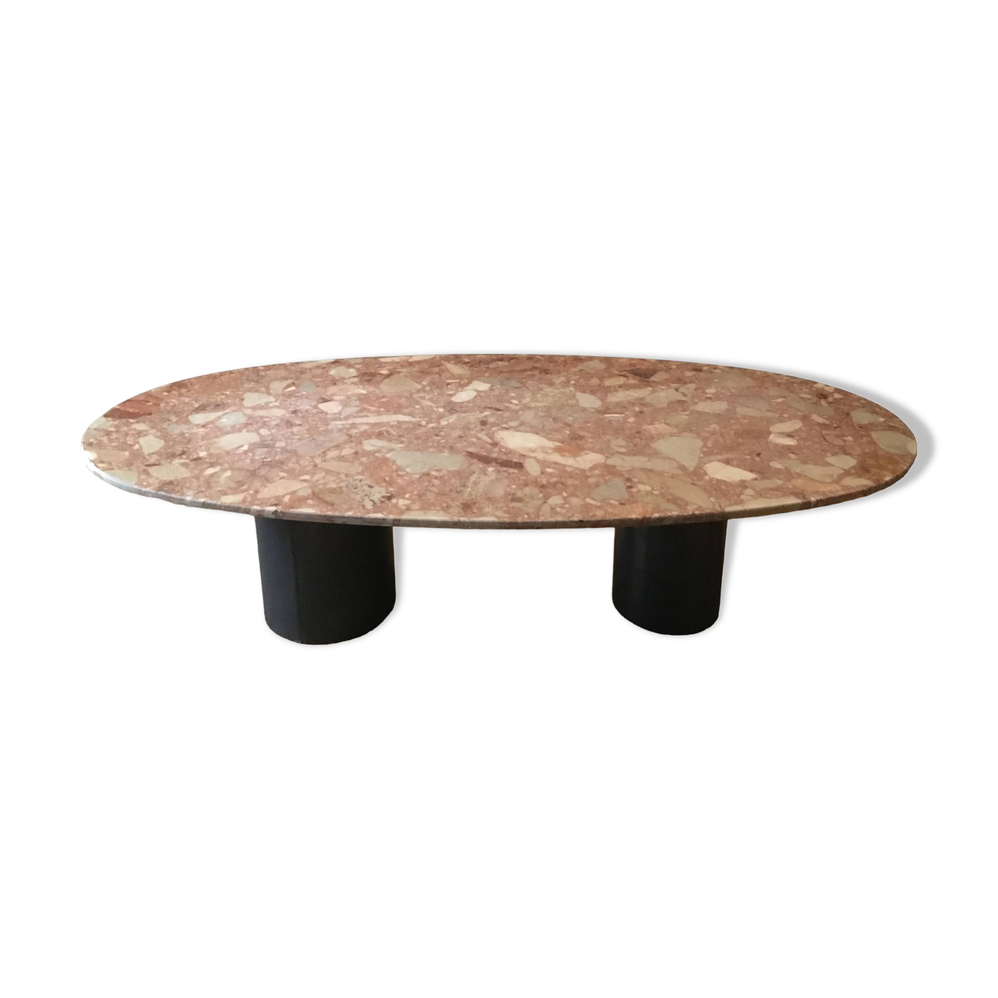 Terracotta marble coffee table