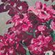 Bouquet in a black vase, oil by Seevagen
