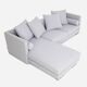 Canapé d'angle MALMO gris souris, design scandinave