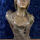 According to Villanis: Terracotta Bust Art Nouveau period around 1900 / H52cm