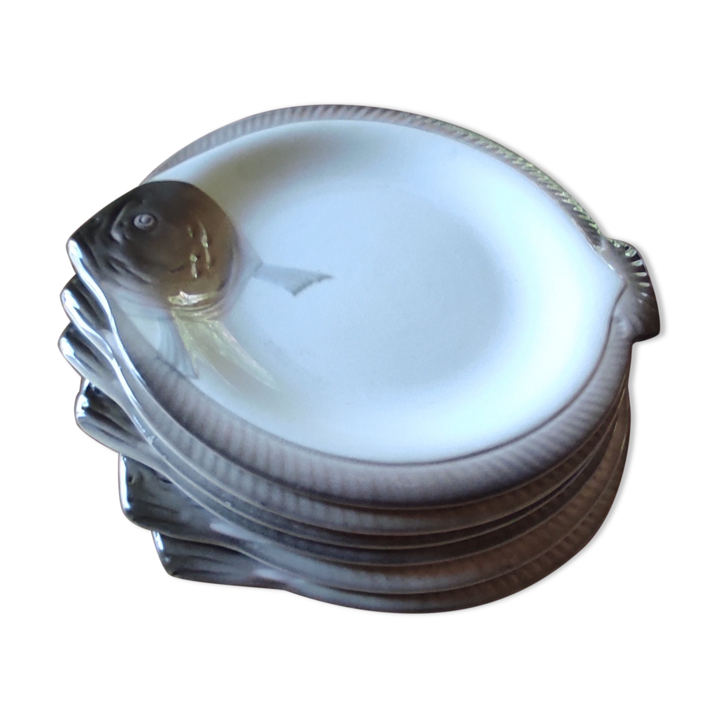 Assiettes a poissons Longwy