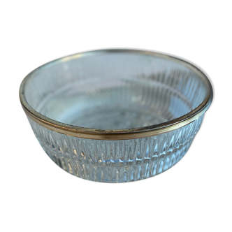 Silver-edged salad bowl