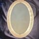Erco large melted ice acrylic illuminated oval wall mirror, 1970s