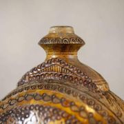 Bouteille d'eau en bois ornée du 20e siècle, années 1890
