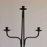 Large Wrought Iron Floor Candelabra, 1950s