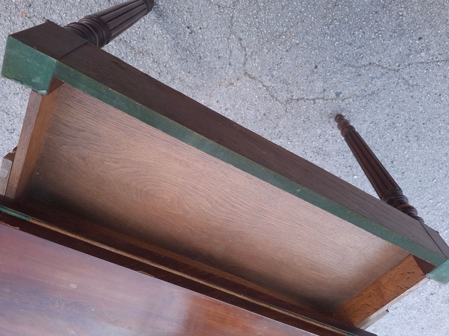 19th century mahogany games table, console