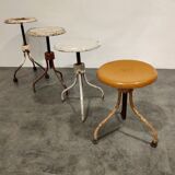 Vintage industrial stools, set of 4