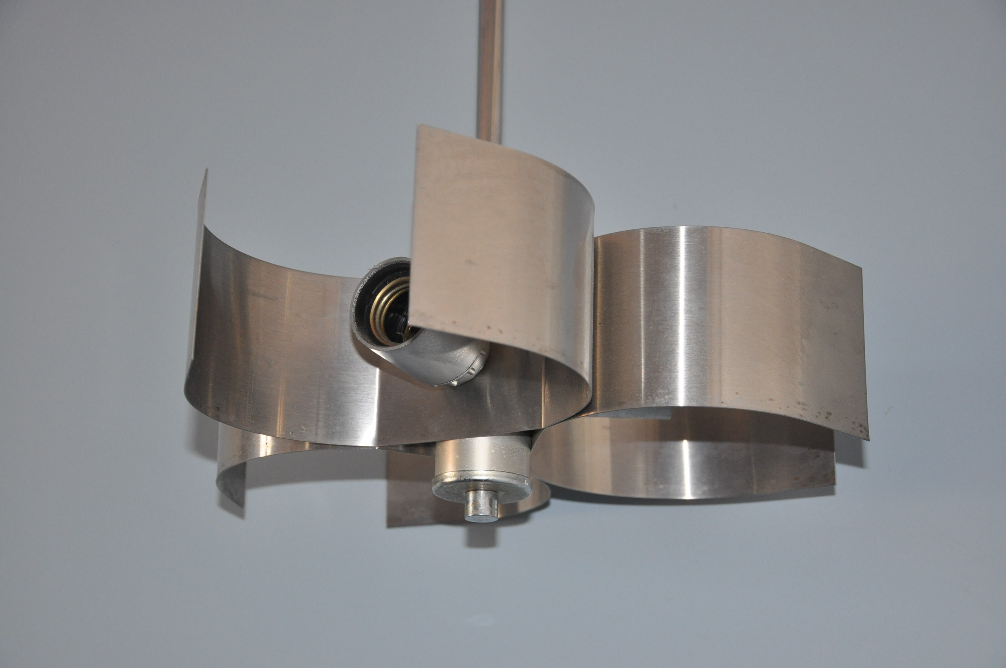 Brushed aluminum hanging 70s