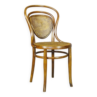 Chaise KOHN bois courbé art nouveau 1885, cannée