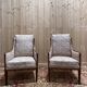 Pair of English / Art Deco style wingback armchairs