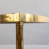Table basse vintage en laiton fabriquée en France, 1950s